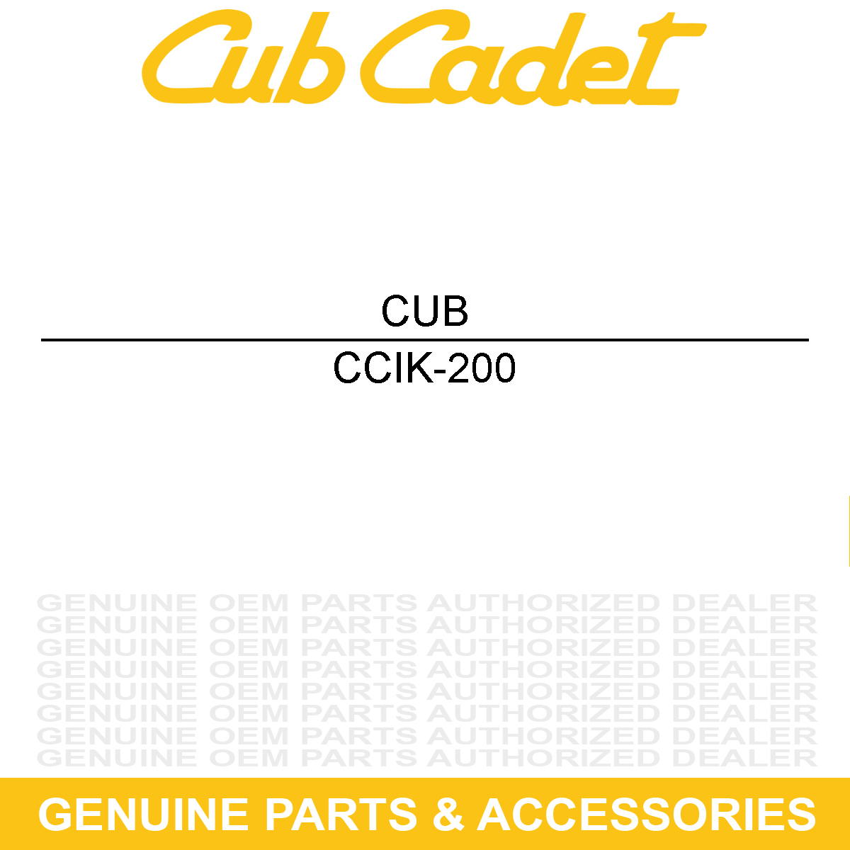 CUB CADET IK-200 KEY-IGNITION