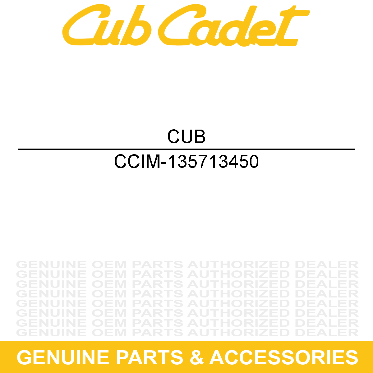 CUB CADET IM-135713450 Case Cap