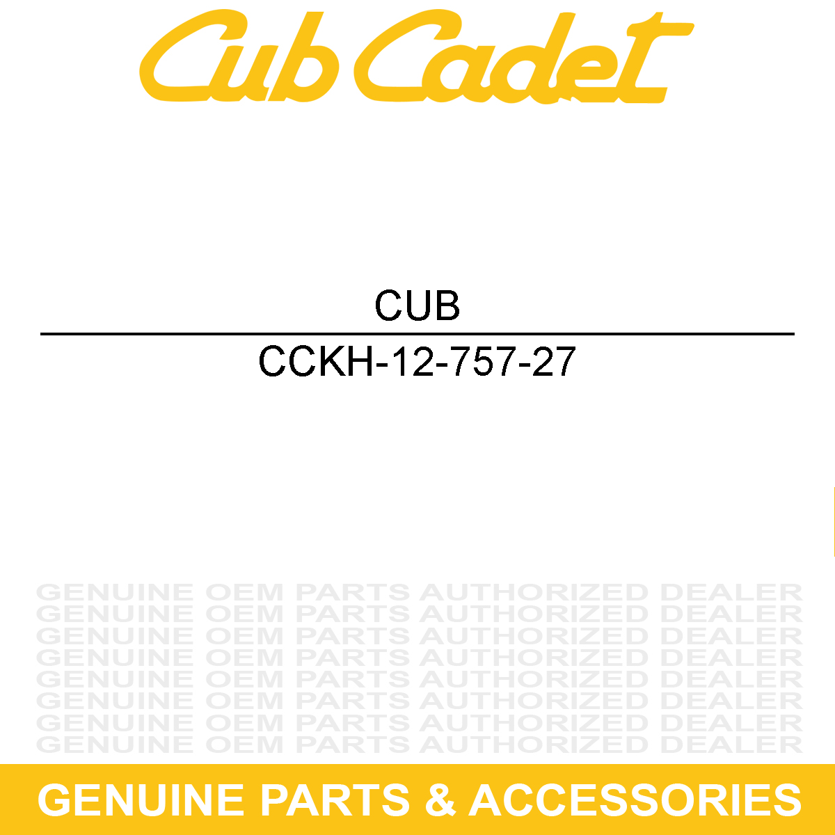 CUB CADET KH-12-757-27 Overhaul Kit