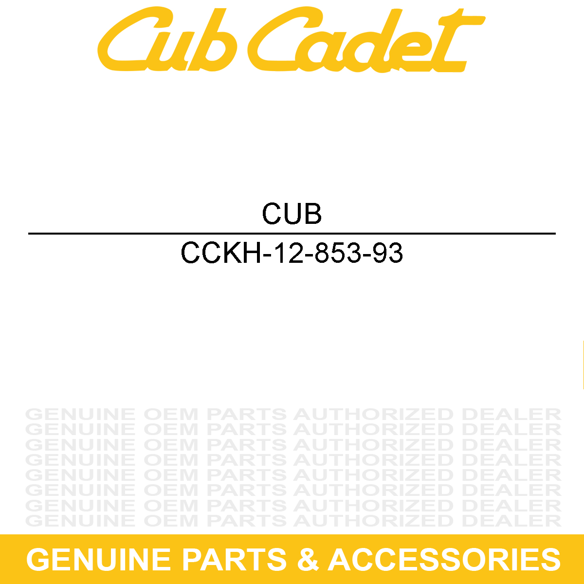 CUB CADET KH-12-853-93 Complete Carburetor
