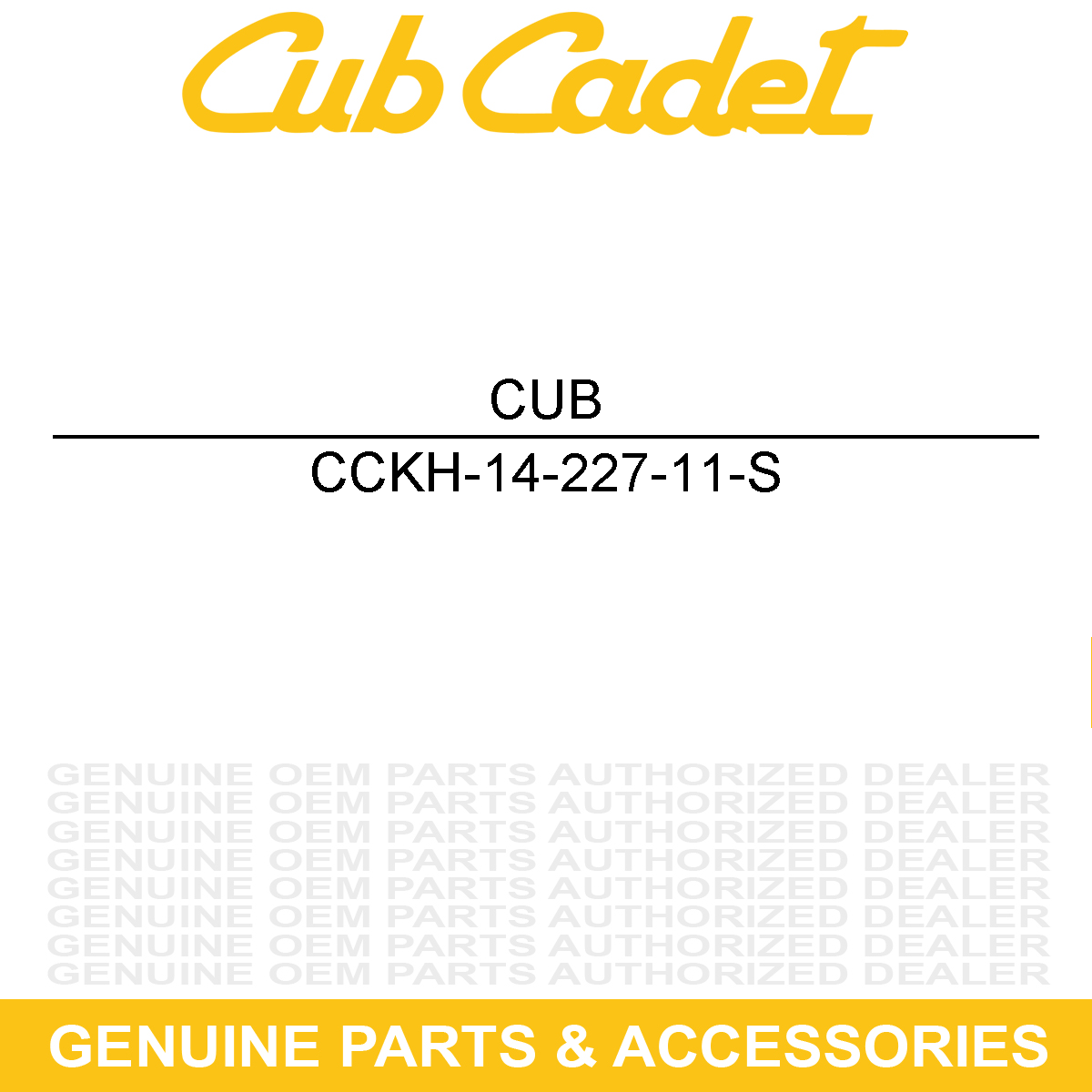 CUB CADET KH-14-227-11-S FUEL CAP ASSEMBLY