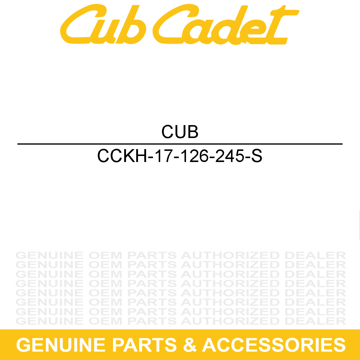 CUB CADET KH-17-126-245-S FUEL SUPPORT ASSEM