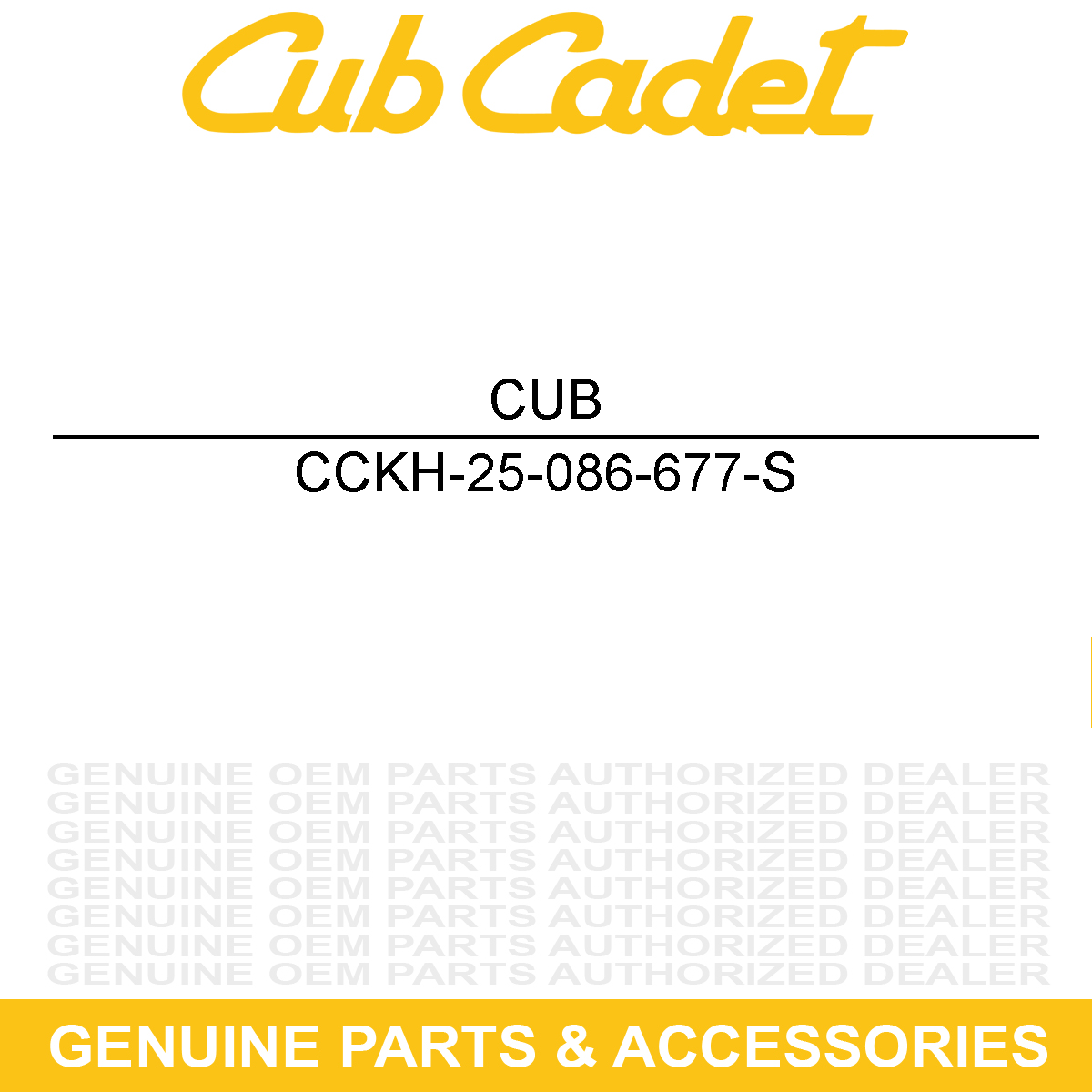 CUB CADET KH-25-086-677-S BOLTS KIT-ROD