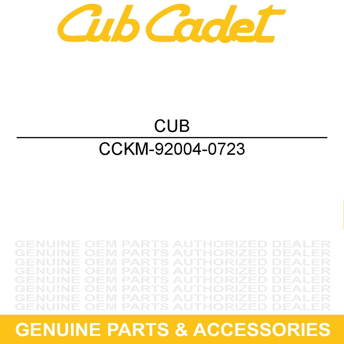 CUB CADET KM-92004-0723 BOLT-STUD