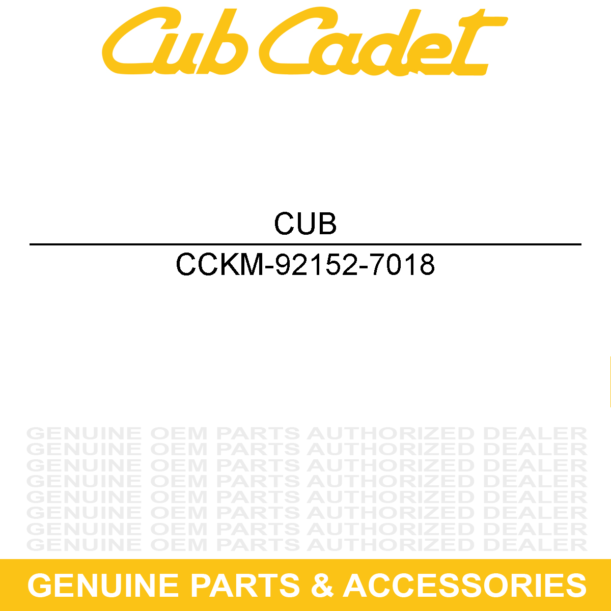 CUB CADET KM-92152-7018 COLLAR