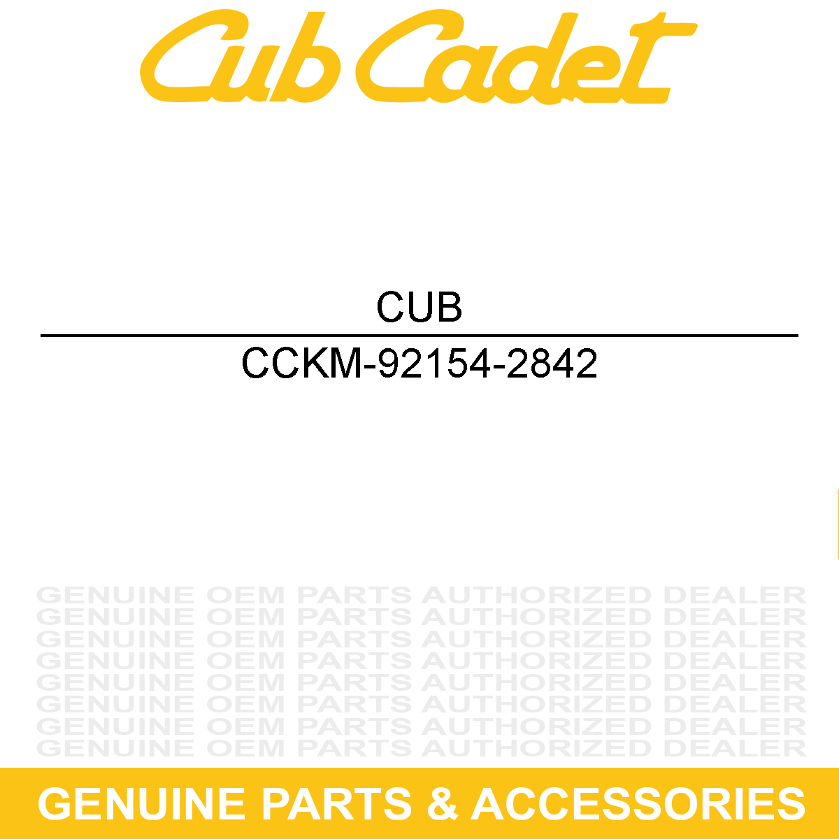 CUB CADET KM-92154-2842 BOLT6X35