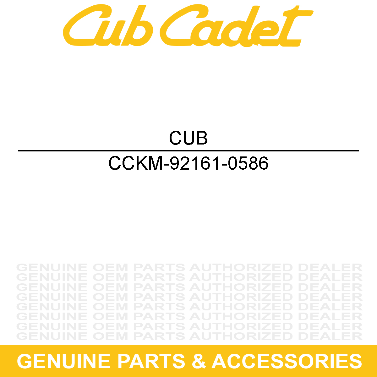CUB CADET KM-92161-0586 Damper