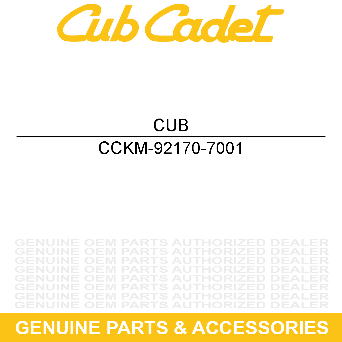 CUB CADET KM-92170-7001 Control Clamp