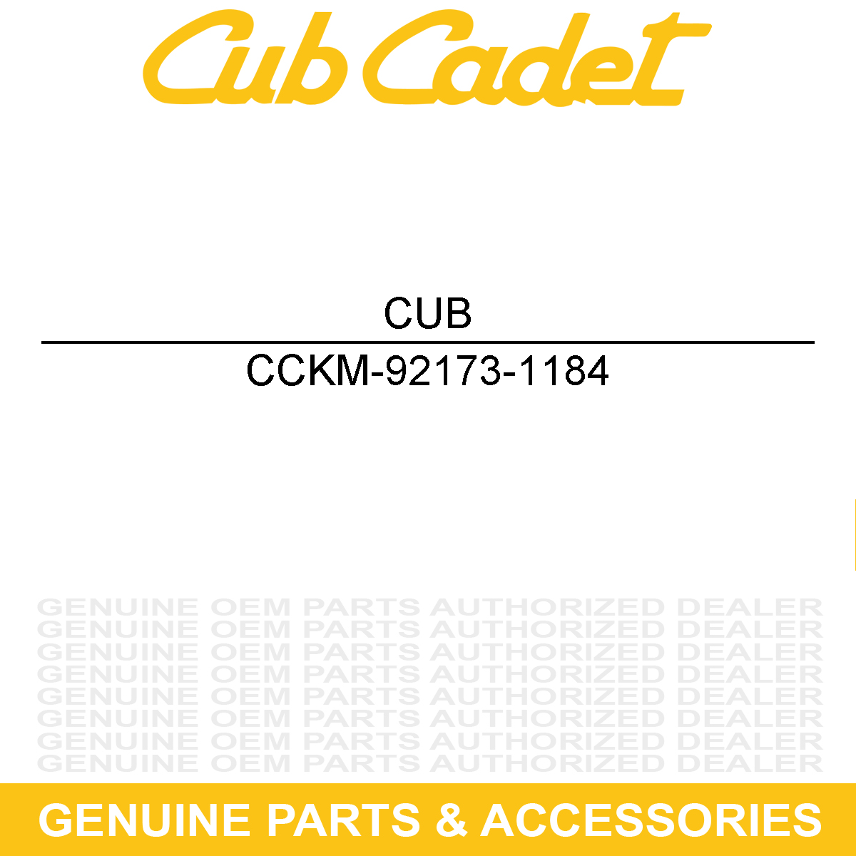 CUB CADET KM-92173-1184 CLAMP