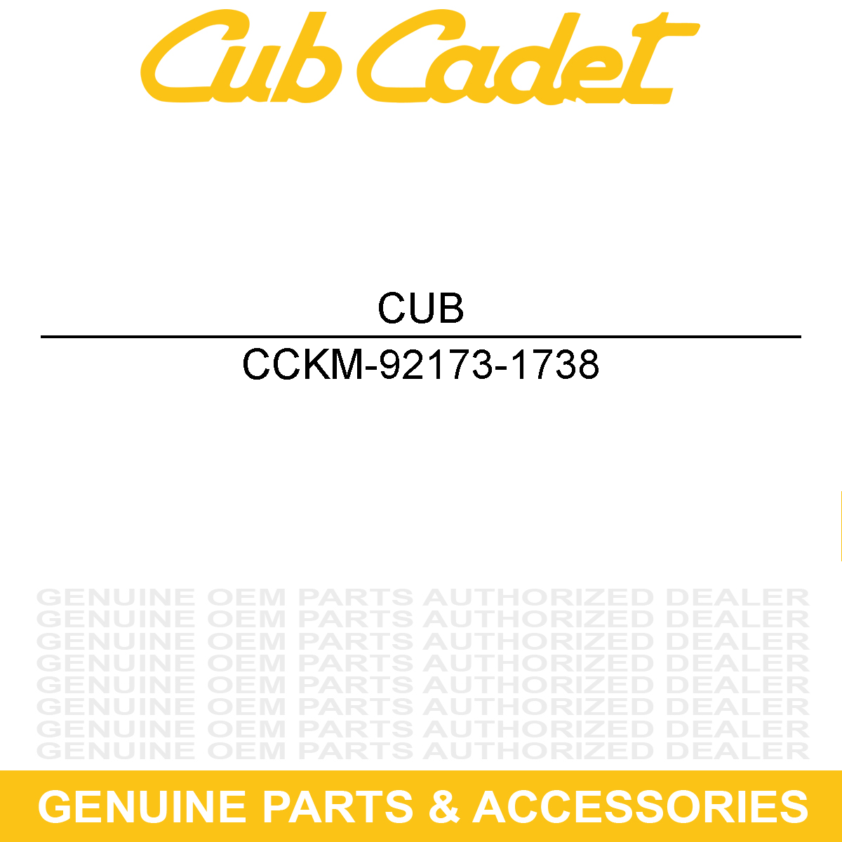 CUB CADET KM-92173-1738 CLAMP
