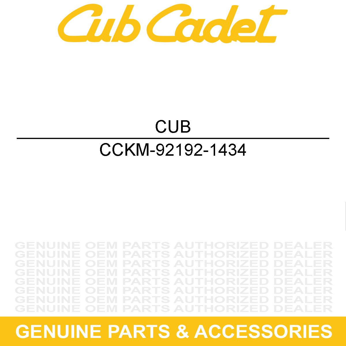 CUB CADET KM-92192-1434 TUBE-A/C