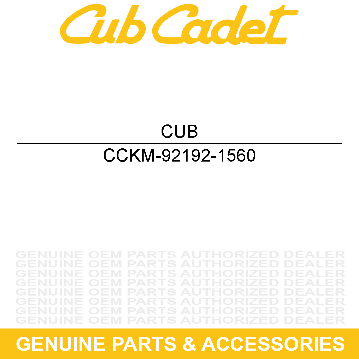 CUB CADET KM-92192-1560 HOSE-FUEL