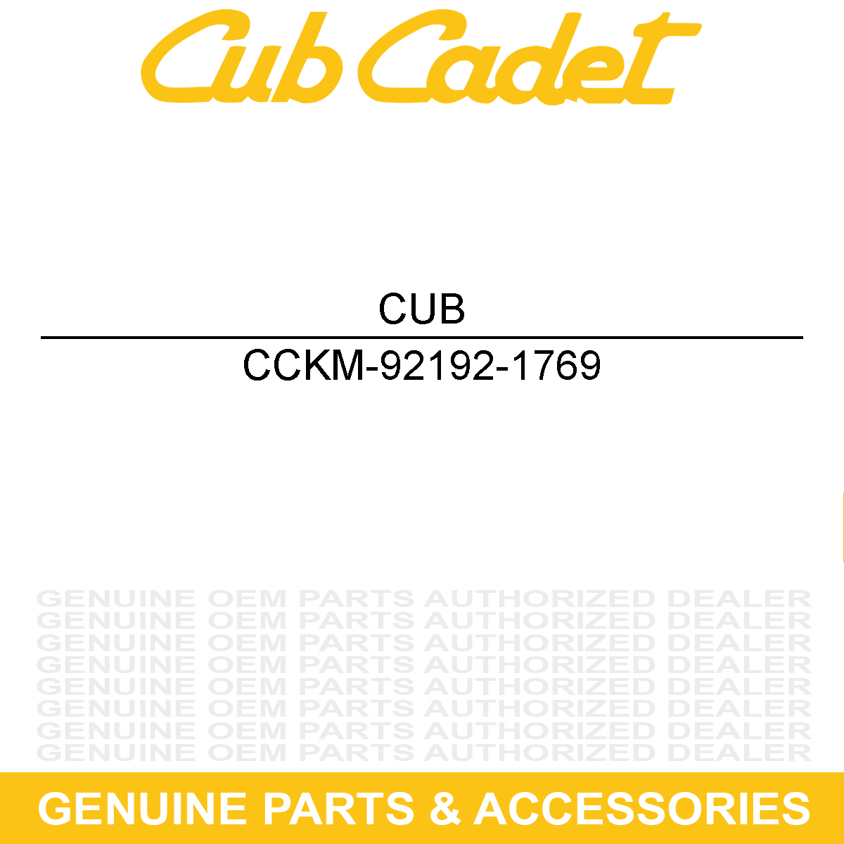 CUB CADET KM-92192-1769 Breather Tube