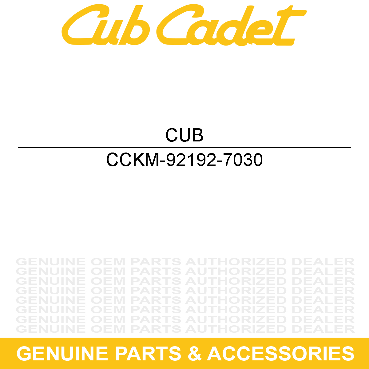 CUB CADET KM-92192-7030 Air Intake Tube