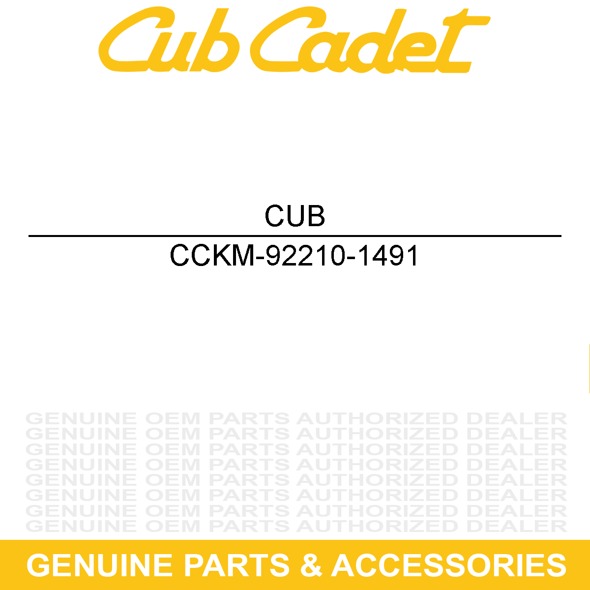 CUB CADET KM-92210-1491 Valve Adjust Lock Nut