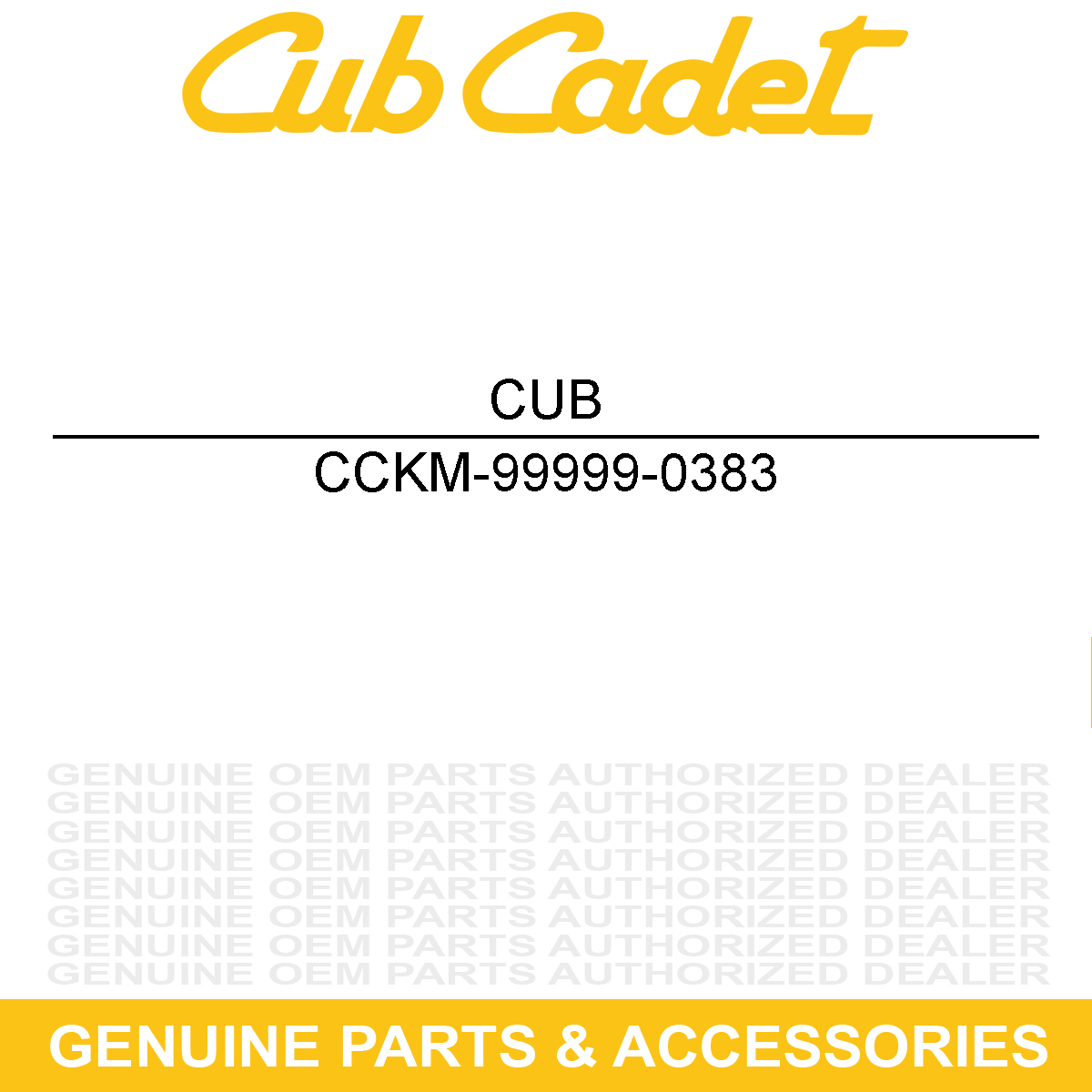 CUB CADET KM-99999-0383 Kit-Clamp & Elemen