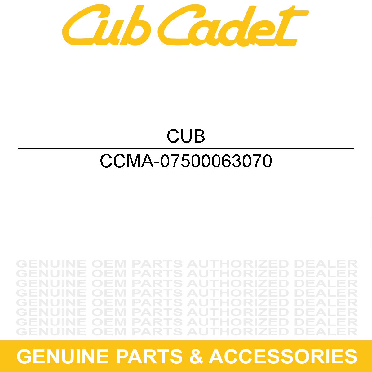 CUB CADET MA-07500063070 BEARING-BALL