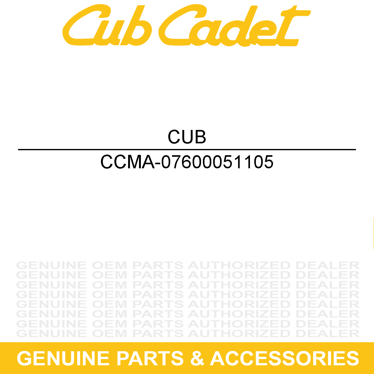 CUB CADET MA-07600051105 T.BRG NSK51105