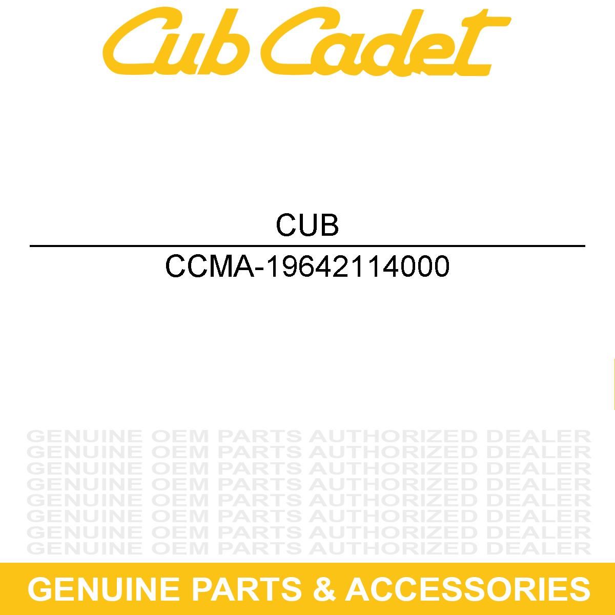 CUB CADET MA-19642114000 SHAFT/PINION SET