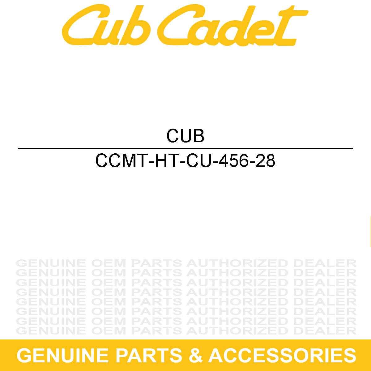 CUB CADET MT-HT-CU-456-28 1" Unicoil