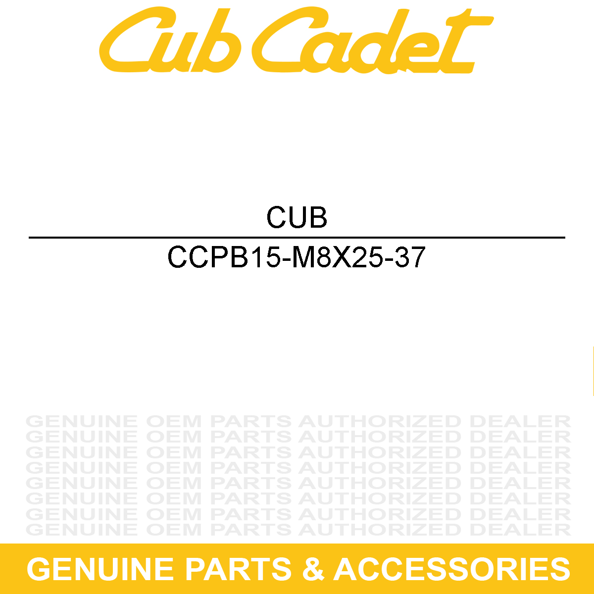 CUB CADET PB15-M8X25-37 BOLT M8X20