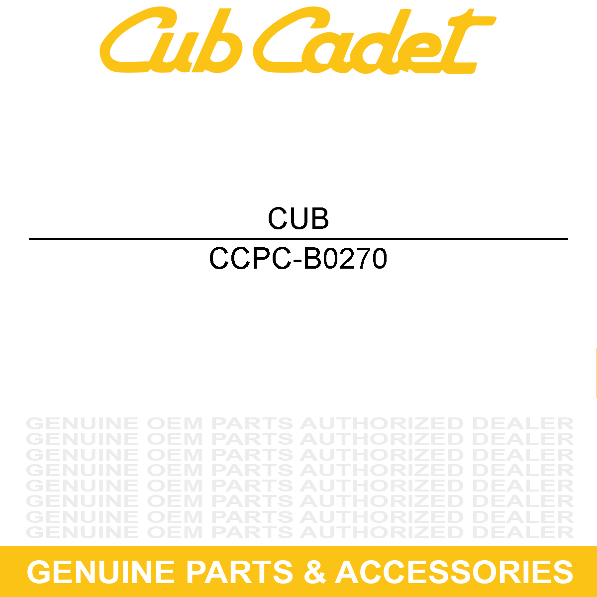 CUB CADET PC-B0270 PTO ARM GUARD