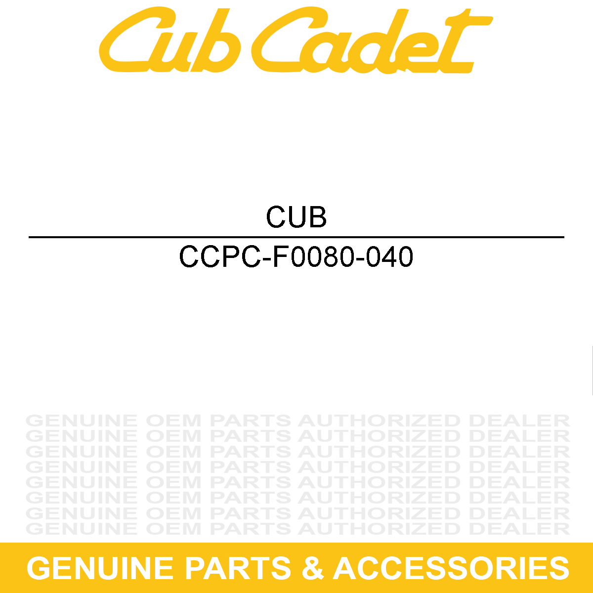 CUB CADET PC-F0080-040 Lower Hose 8" X 40"