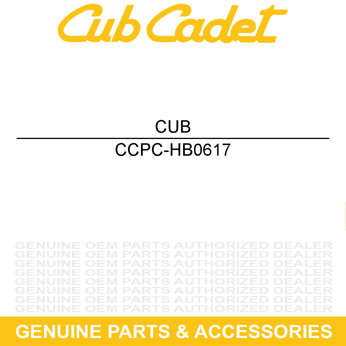 CUB CADET PC-HB0617 HARDWARE BAG