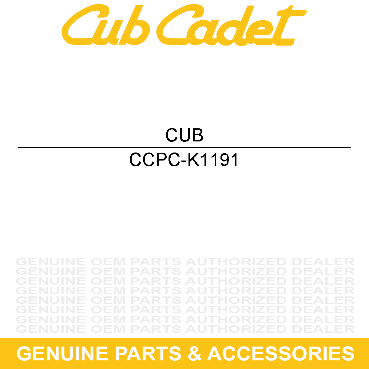 CUB CADET PC-K1191 BOLT-HEX 3/8-16 X