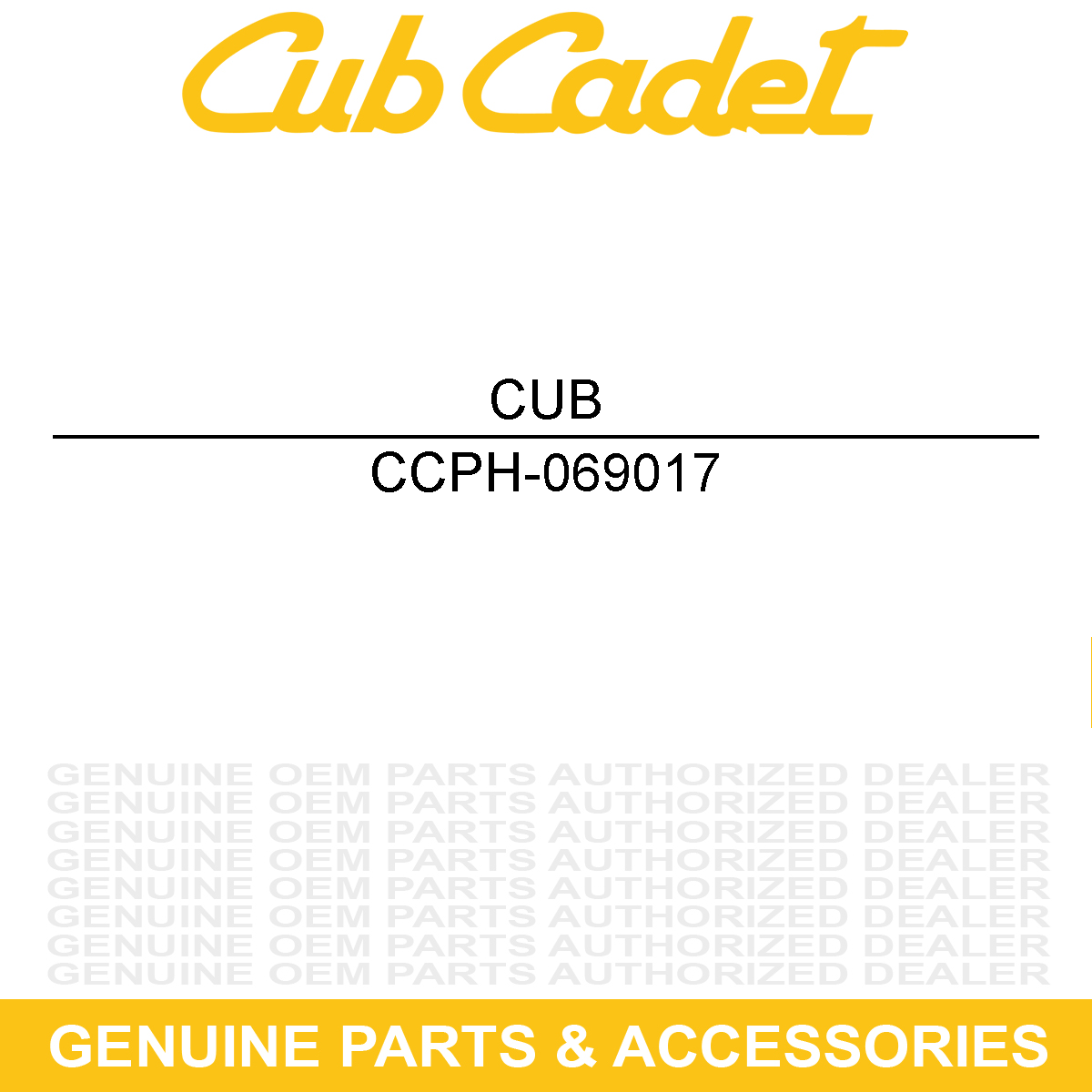 CUB CADET PH-069017 Thrust Bearing