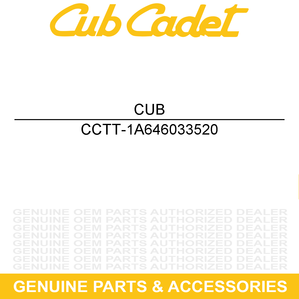 CUB CADET TT-1A646033520 Final Gear 54t