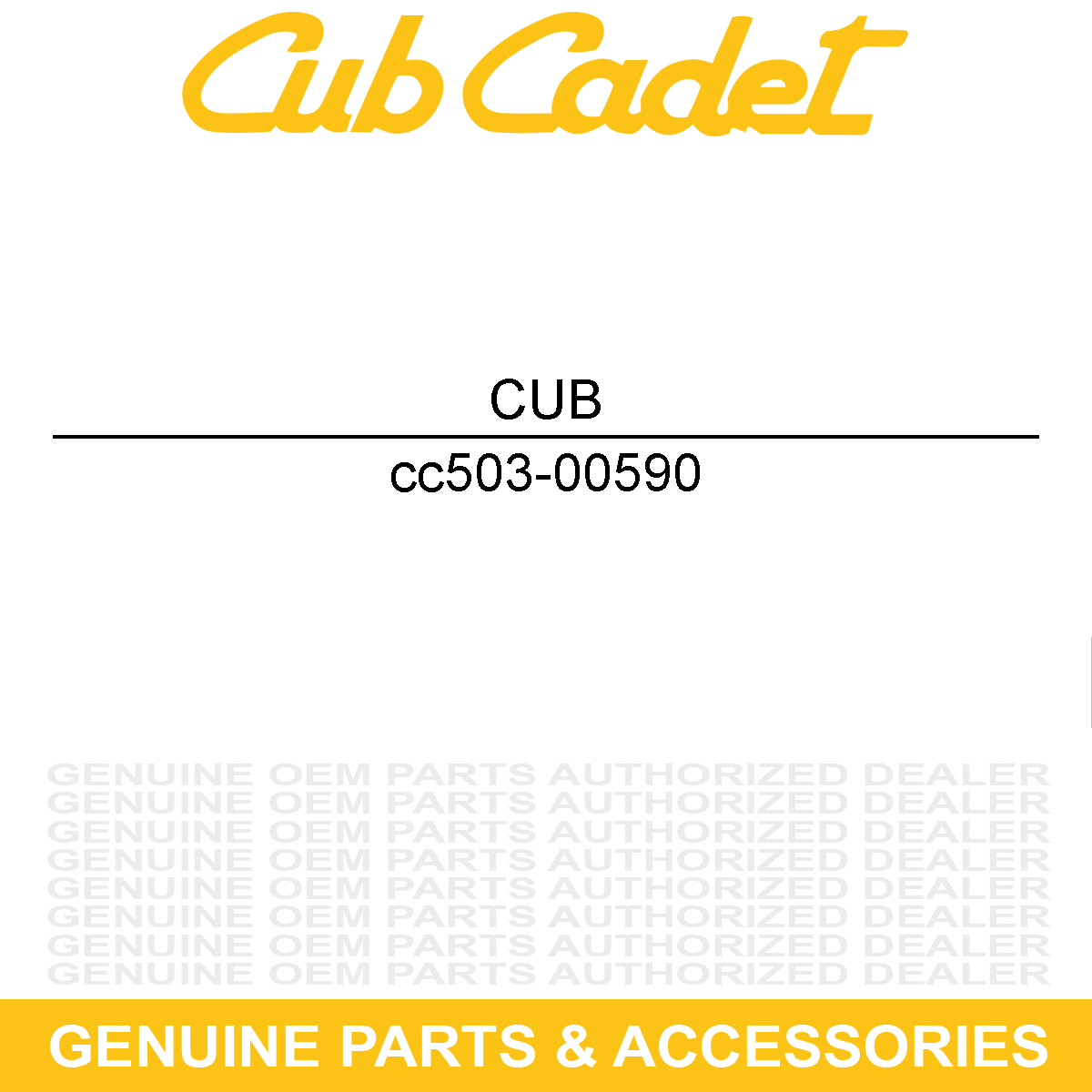 CUB CADET 503-00590 Front Bumper Protective Cover Plate