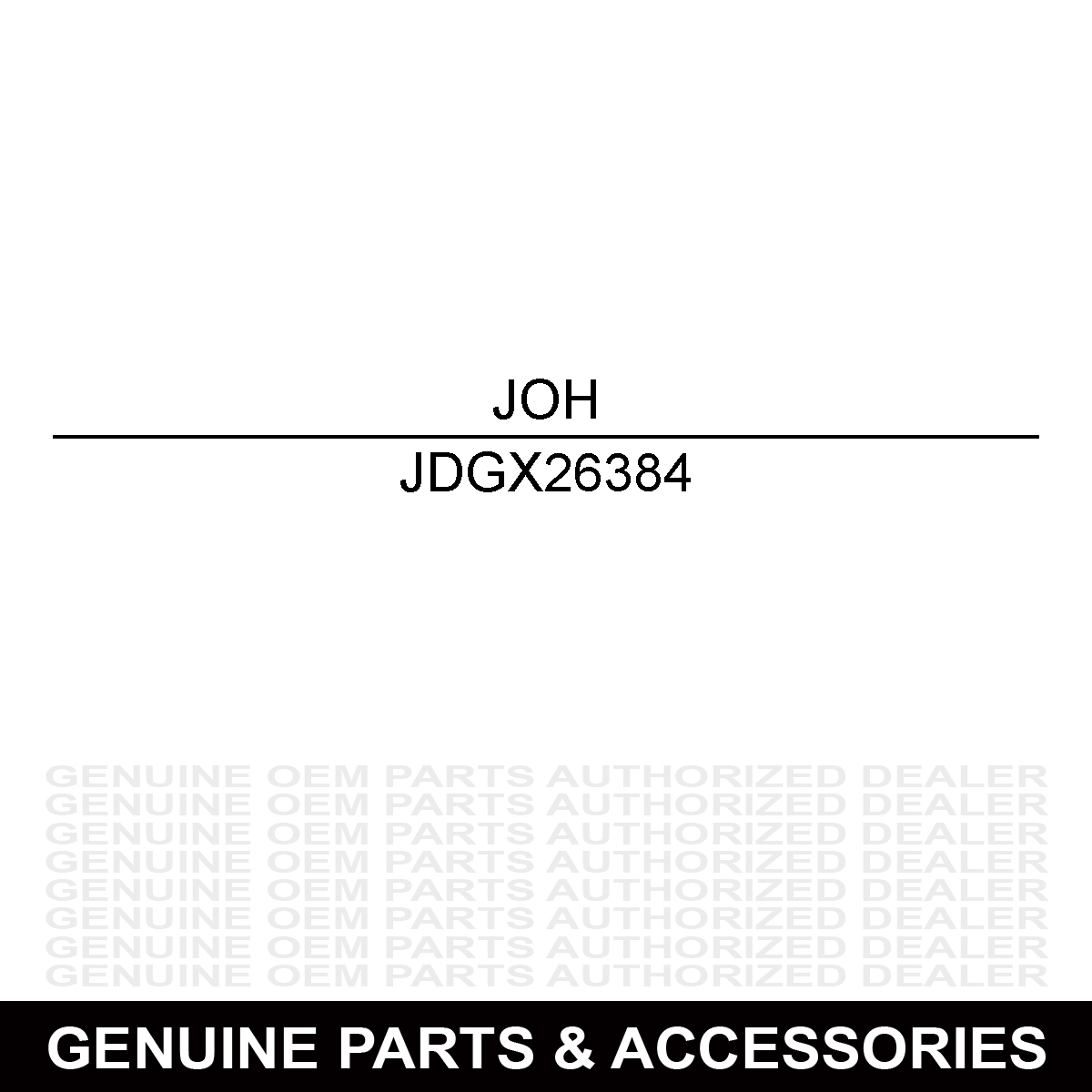 John Deere GX26384 Label