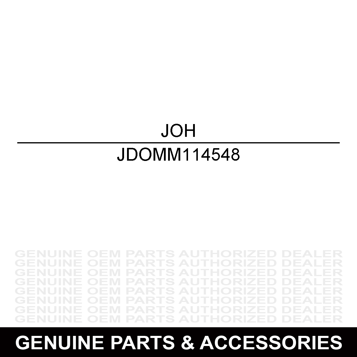 John Deere OMM114548 Owner Operators Maintenance Manual