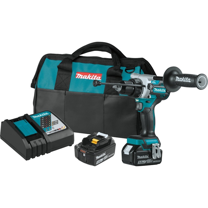 18V LXT LithiumIon Brushless Cordless 1/2" Hammer DriverDrill Kit (5.0Ah)