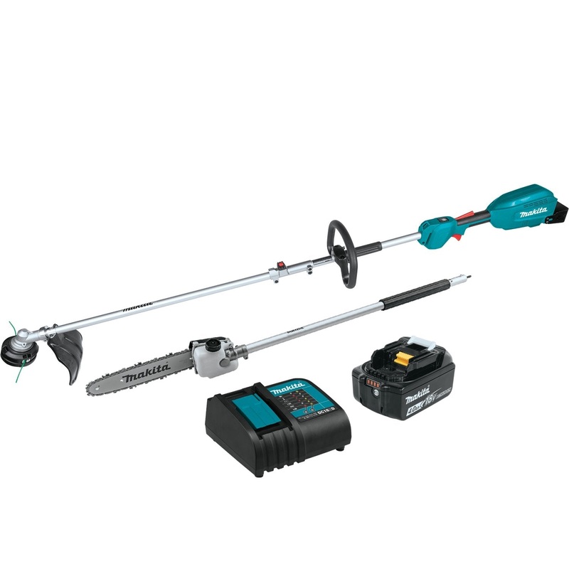 18V LXT LithiumIon Brushless Cordless Couple Shaft Power Head Kit w/ 13" String Trimmer & 10" Pole Saw Attachments (4.0Ah)