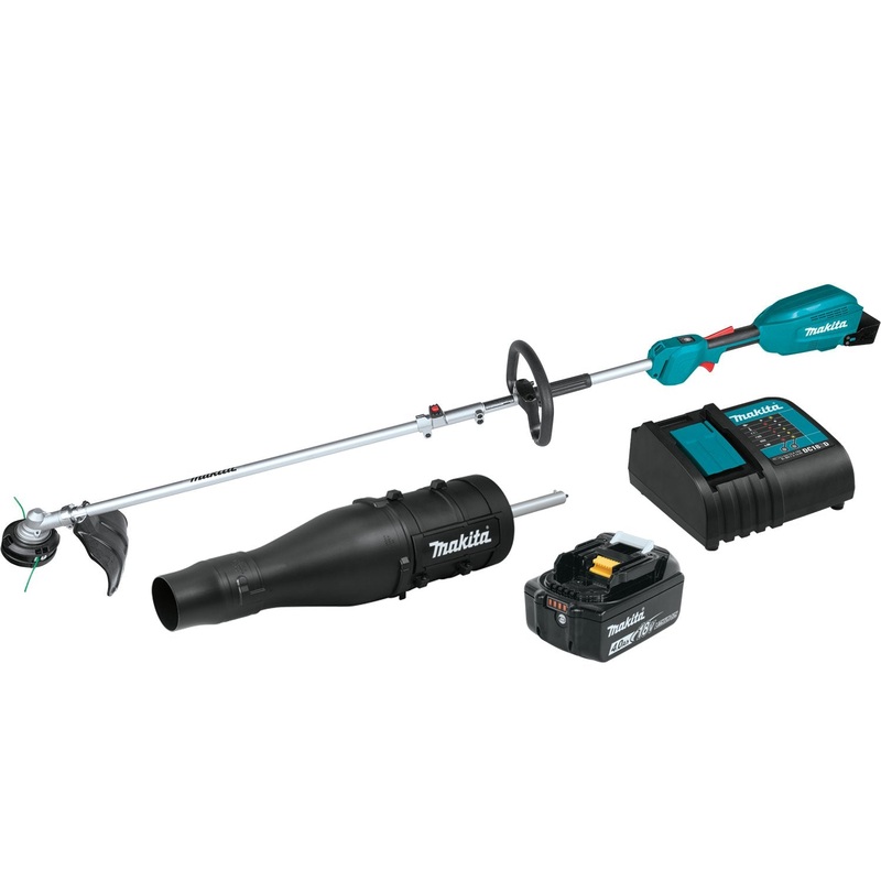 18V LXT LithiumIon Brushless Cordless Couple Shaft Power Head Kit w/ 13" String Trimmer & Blower Attachments (4.0Ah) (XUX02SM1X3)