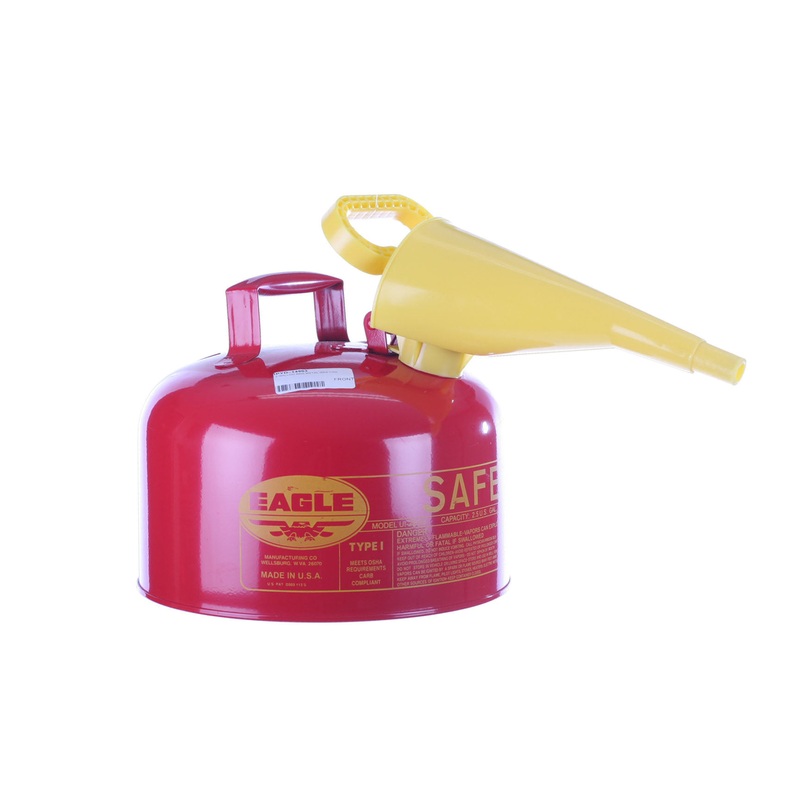 2.5 GALLON RED METAL GAS CAN