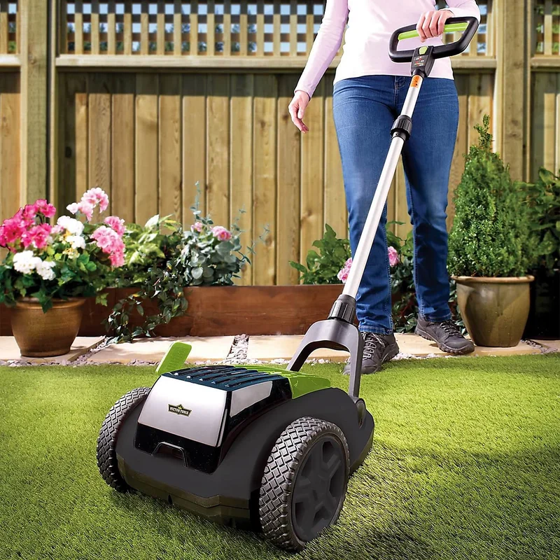 20V Cordless Lawn Mower, 21cm Cutting Width, 3-Height Adjustments, Includes Battery & Charger