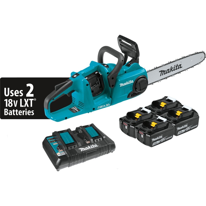 36V (18V X2) LXT Brushless 14" Chain Saw Kit with 4 Batteries (5.0Ah) (XCU03PT1)