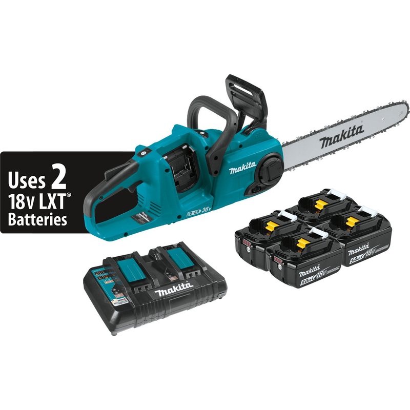 36V (18V X2) LXT Brushless 16" Chain Saw Kit with 4 Batteries (5.0Ah) (XCU04PT1)