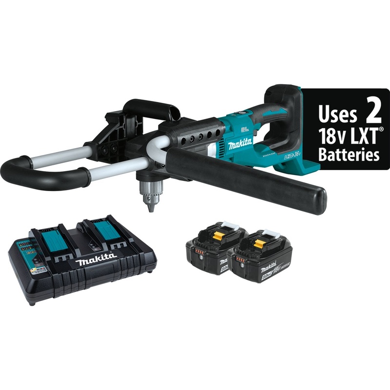 36V (X2) BL Earth Auger Kit (5.0Ah) Bits sold seperately.