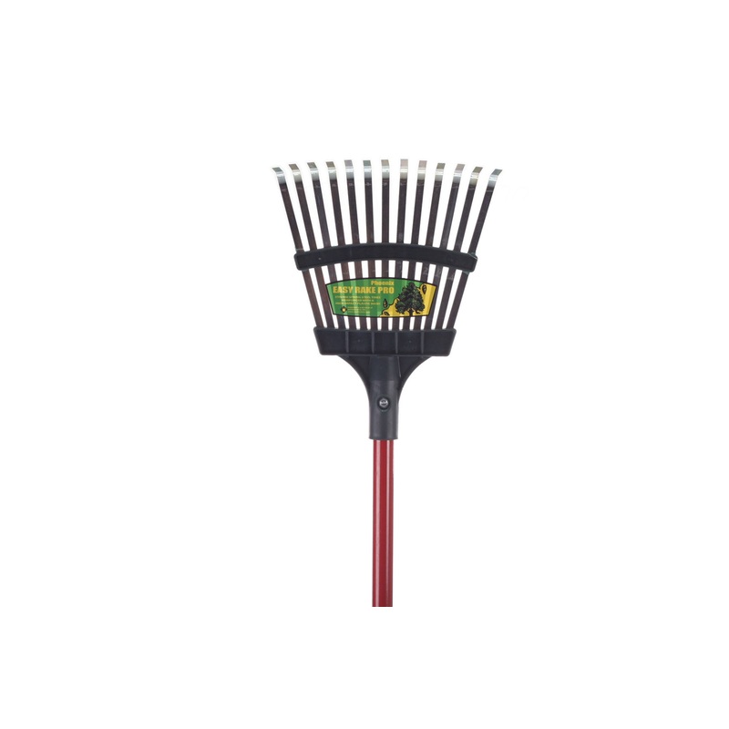 9.5" Pro Plastic Leaf Rake with 54" HD Metal Handle (RED)