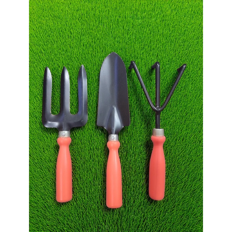 AGT Garden Tool Set Garden Tool Kit - 3 Tools - Cultivator, Garden Fork, Trowel Garden Durable, Rust-Resistant Tools for Home Gardening in India