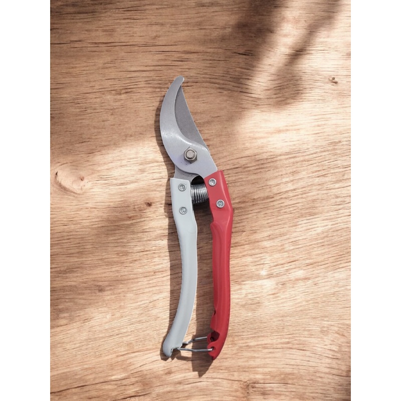 AGT SharpCut Flower Pruner | Lightweight Garden Trimming Scissor with Extra Spring (Red-White Handle)