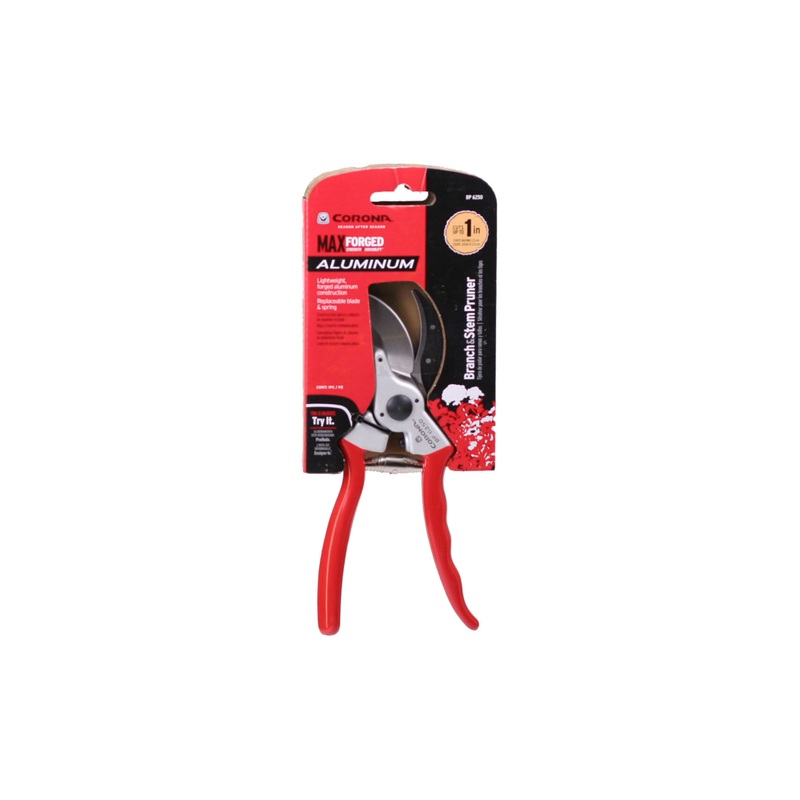 ALUMINUM Bypass Pruner - 1 Inch, Straight - 1 inch cut capacity, all-aluminum ha