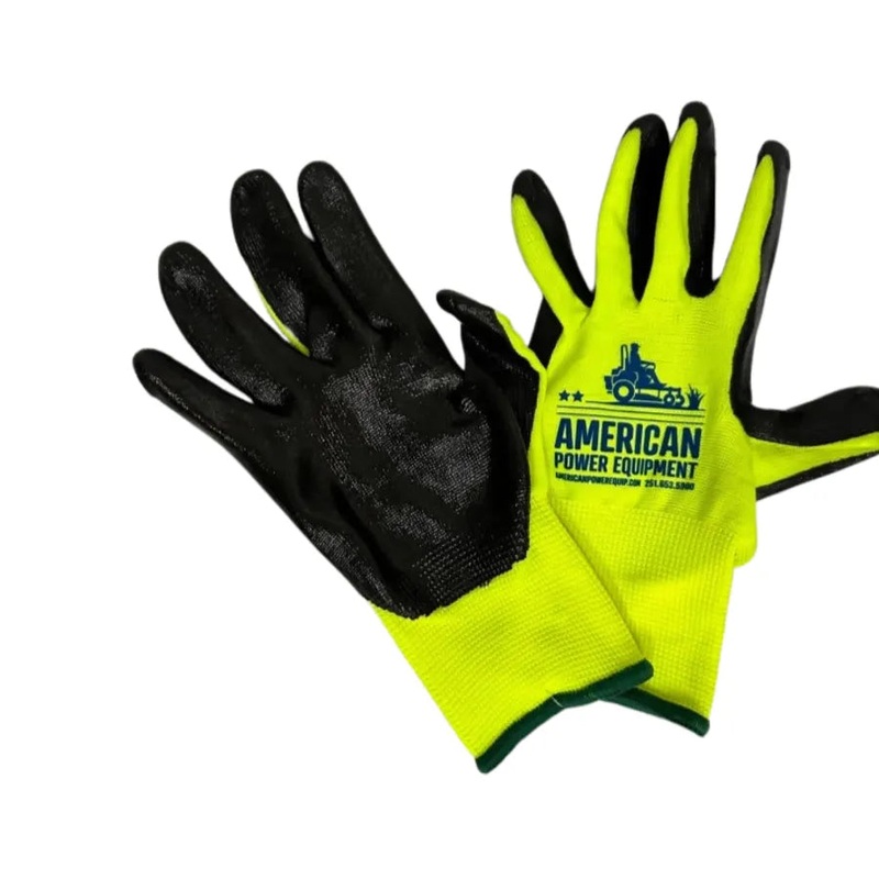 American Power Equipment Hi-Viz Palm Dipped Work Gloves