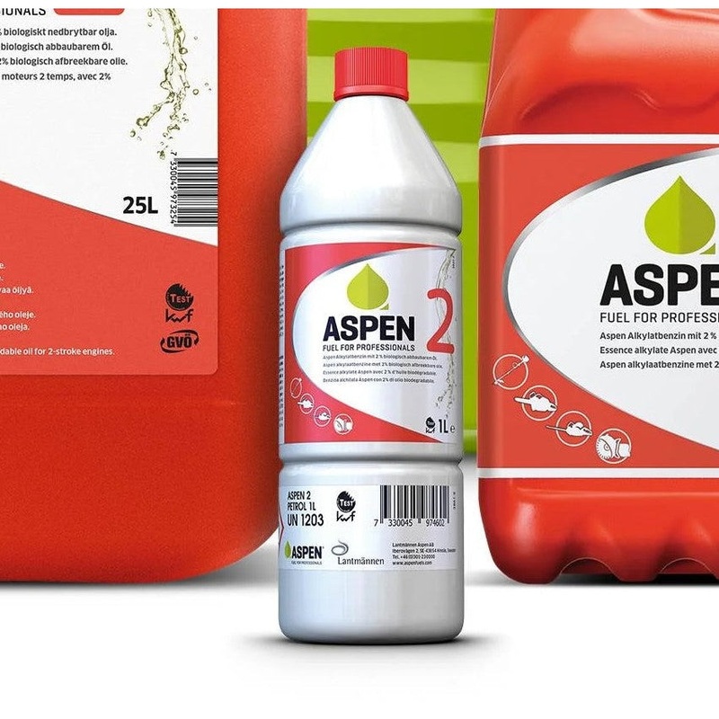 Aspen Fuel 2-Cycle 1L (Orange) Premium Ready-to-Use Fuel for Small Engines