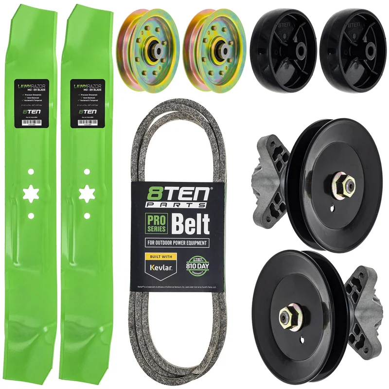 Blade Spindle Belt Idler Deck Wheel Kit For Yard-Machines Yard-Man Huskee