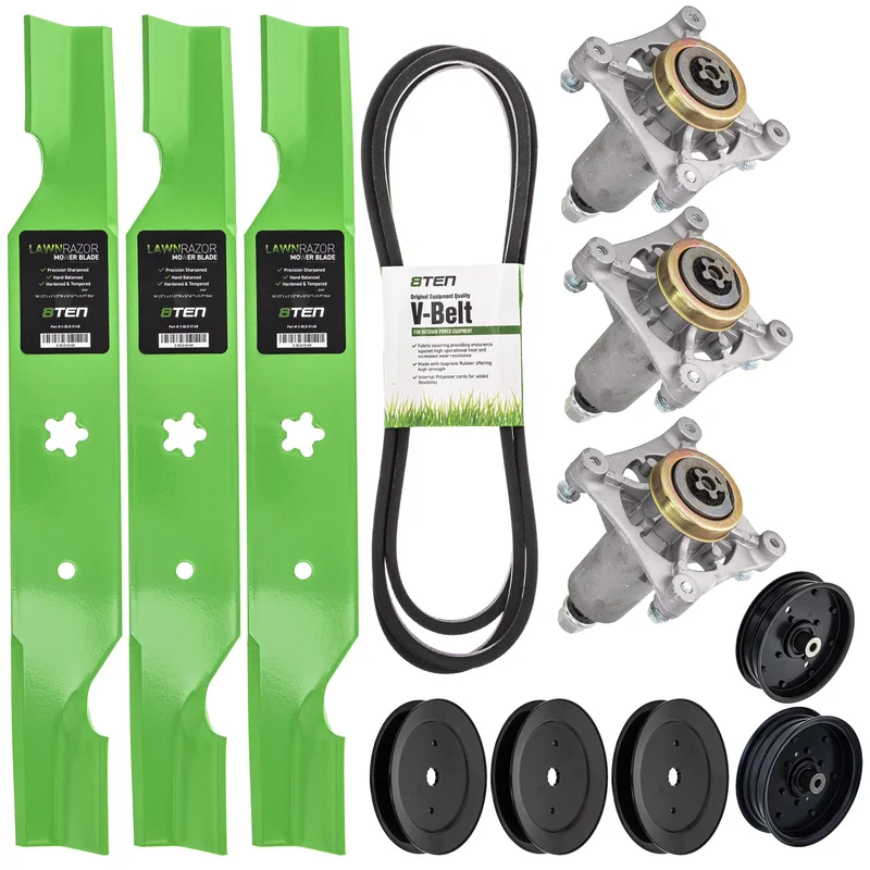 Blade Spindle Belt Pulley Idler Deck Kit For Poulan Pro Statesman MK1009877